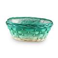 PORTA VASO PIOPPO INTRECCIATO SFUMATO VERDE CM.30X20H13 