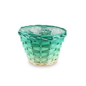 PORTA VASO LEGNO SFUMATO VERDE DIAM.22H16 
