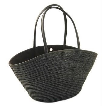 BORSA PAGLIA NERA MEDIA MAN.ALTI