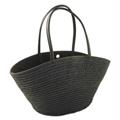 BORSA PAGLIA NERA MEDIA MAN.ALTI