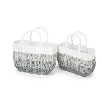 CONTENITORE BORSA PVC SFUMATO SET 2 38X18X24H + 35X15X22H 