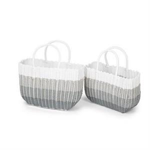 CONTENITORE BORSA PVC SFUMATO SET 2 38X18X24H + 35X15X22H 