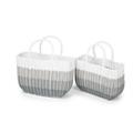 CONTENITORE BORSA PVC SFUMATO SET 2 38X18X24H + 35X15X22H 