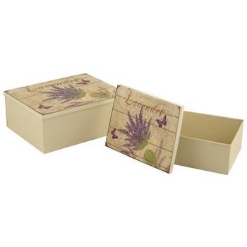 SCATOLA FERRO LAVANDA S.2 CM.23X18.5H9