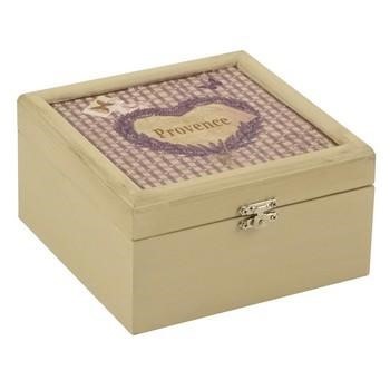 SCATOLA LATTA LAVANDA QUADRATA CM.20X20H10