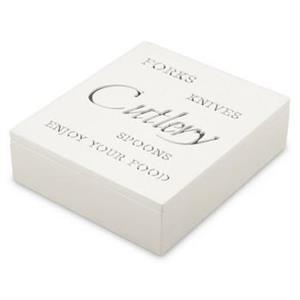 SCATOLA CUTLERY LEGNO BIANCO