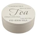 SCATOLA TEA TONDA LEGNO BIANCO
