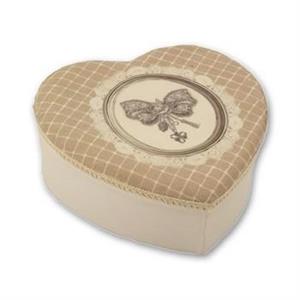 SCATOLA BIA CUORE TESS BEIGE CM.19.5H7