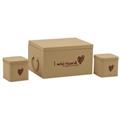 SCATOLA LATTA BEIGE CUORE MAR.CM. 30X23XH17