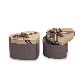 SCATOLA REGALO CUORE MARRONE