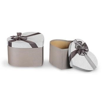 SCATOLA CUORE SILVER CM.33X30XH20