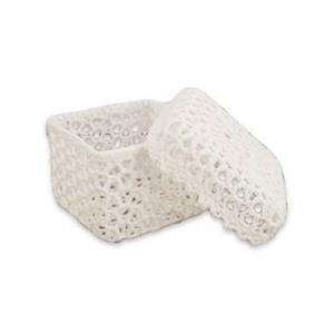 SCATOLINA QUA. COTONE RIGIDO BIANCO CM.9.5X9.5H6