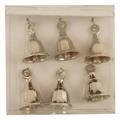 CAMPANELLE DECORATIVE SET DI 6 PEZZI IN SCATOLA PVC CM 4X4