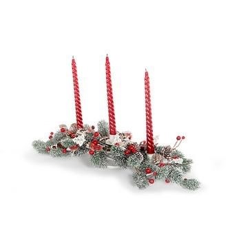 PORTA CANDELE 3 P. (3CAND ROSSE INCL.)