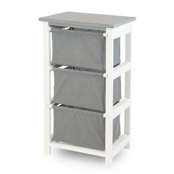 CASSETTIERA DA ASSEMBLARE 3 CASS.BIA/GRI.CM.38X28H68