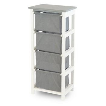 CASSETTIERA DA ASSEMBLARE 4 CASS.BIA/GRI.CM.38X28H87
