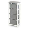 CASSETTIERA DA ASSEMBLARE 4 CASS.BIA/GRI.CM.38X28H87
