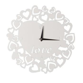 OROLOGIO A MURO CUORE BIANCO