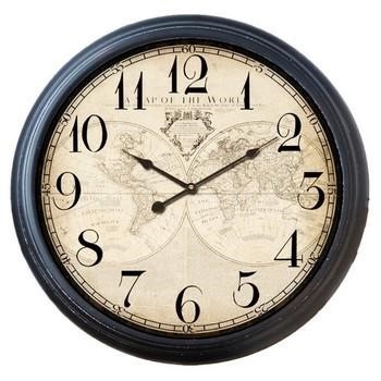 OROLOGIO A MURO TONDO CORNICE NERA