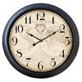 OROLOGIO A MURO TONDO CORNICE NERA