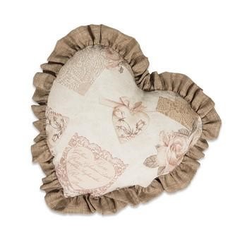 CUSCINO CUORE VOLANT MARRONE