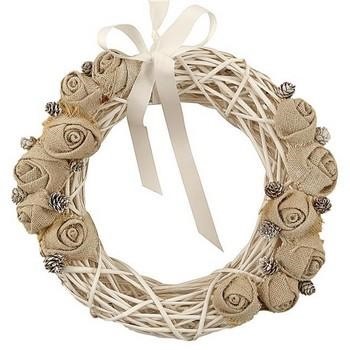 CORONA VIM. DECORAZ. D’APP. ROSE JUTA