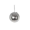 DECORAZ. NATALE PALLA PAILLETTE ARGENTO