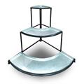 ESPOSITORE X FIORI 3PIA ANGOLO METALLO CM.103X72H96