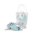 COMPOSIZIONE FLOREALE AZZ. CON BORSA 24X16XH25