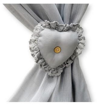 FERMATENDA  CUORE GRIGIO CM.11X11