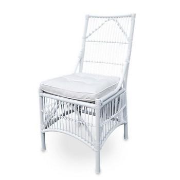 SEDIA BAMBOO BIANCO CON CUSCINO CM.53X62H45/105