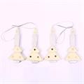 DECORAZIONE CANDELA IN LEGNO CON ALBERO SET 4 PEZZI CM.3.5H7.5