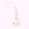 DECORAZIONE CANDELA IN LEGNO CON ALBERO SET 4 PEZZI CM.3.5H7.5