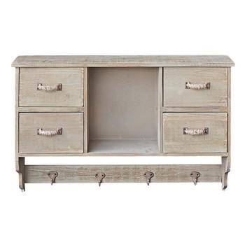 MOBILETTO PENSILE 4 CASSETTI MARRONE cm66x17x43h