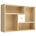MENSOLA NAT.4VANI+1CASS BIANCO CM.76X19XH54