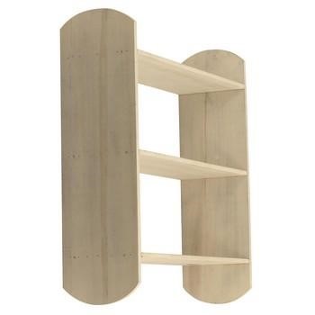 MENSOLA 3P.LEGNO BIANCO CM.63X18XH81