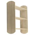 MENSOLA 3P.LEGNO BIANCO CM.63X18XH81