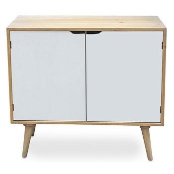 MOBILETTO 2ANTE BIANCHE LEGNO NAT.CM.90X40XH80