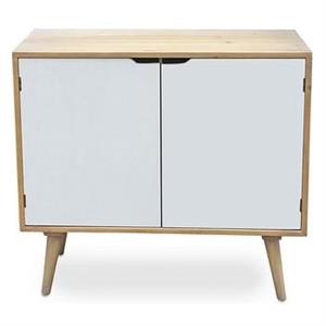 MOBILETTO 2ANTE BIANCHE LEGNO NAT.CM.90X40XH80