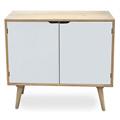 MOBILETTO 2ANTE BIANCHE LEGNO NAT.CM.90X40XH80