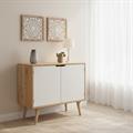 MOBILETTO 2ANTE BIANCHE LEGNO NAT.CM.90X40XH80
