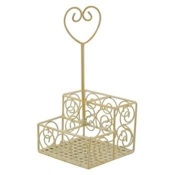 OLIERA 4 P. FERRO BIANCO CM.12X12H27