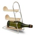 PORTA BOTTIGLIE 3 POSTI CROMO/MIDOLLO CM.25X12H35