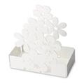 PORTA BICCHIERI FIORI BIANCHI CM.16X8H16