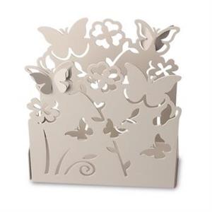 PORTA BICCHIERI FIORI E FARFALLE CM.16X8H16