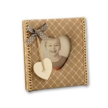 PORTA FOTO TESSUTO BEIGE CM.12X12