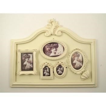 PORTA FOTO D'APP. 5POSTI CREMA BACHECA CM.67X55.5
