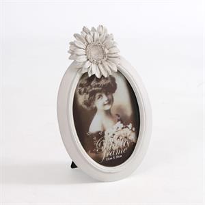 PORTA FOTO OV BIANCO GIRASOLE