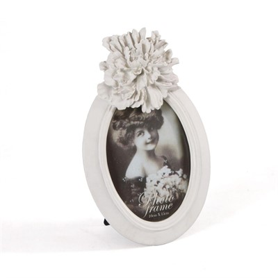 PORTA FOTO OV PIC BIANCO FIORE TOP CM.14.5X23