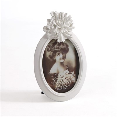 PORTA FOTO OV BIANCO FIORE TOP CM.17X26.5